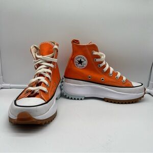 Converse Run Star Hike Trainers Womens Orange Platform Men’s 3 Women’s 4.5 Shoes